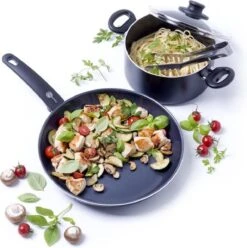 GreenPan Cambridge Koekenpan 20cm - Zwart - Inductie - PFAS-vrij -Keuken Potten Winkel 1195x1200 1