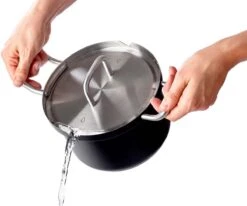 BK Q-linair Master Black Kookpannenset - 4-delig - Veilig Afgietsysteem - Inductie -Keuken Potten Winkel 1200x1002