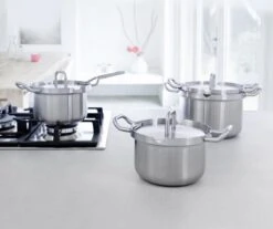 BK Q-linair Master RVS Pannenset - 5-delig - Veilig Afgietsysteem -Keuken Potten Winkel 1200x1008