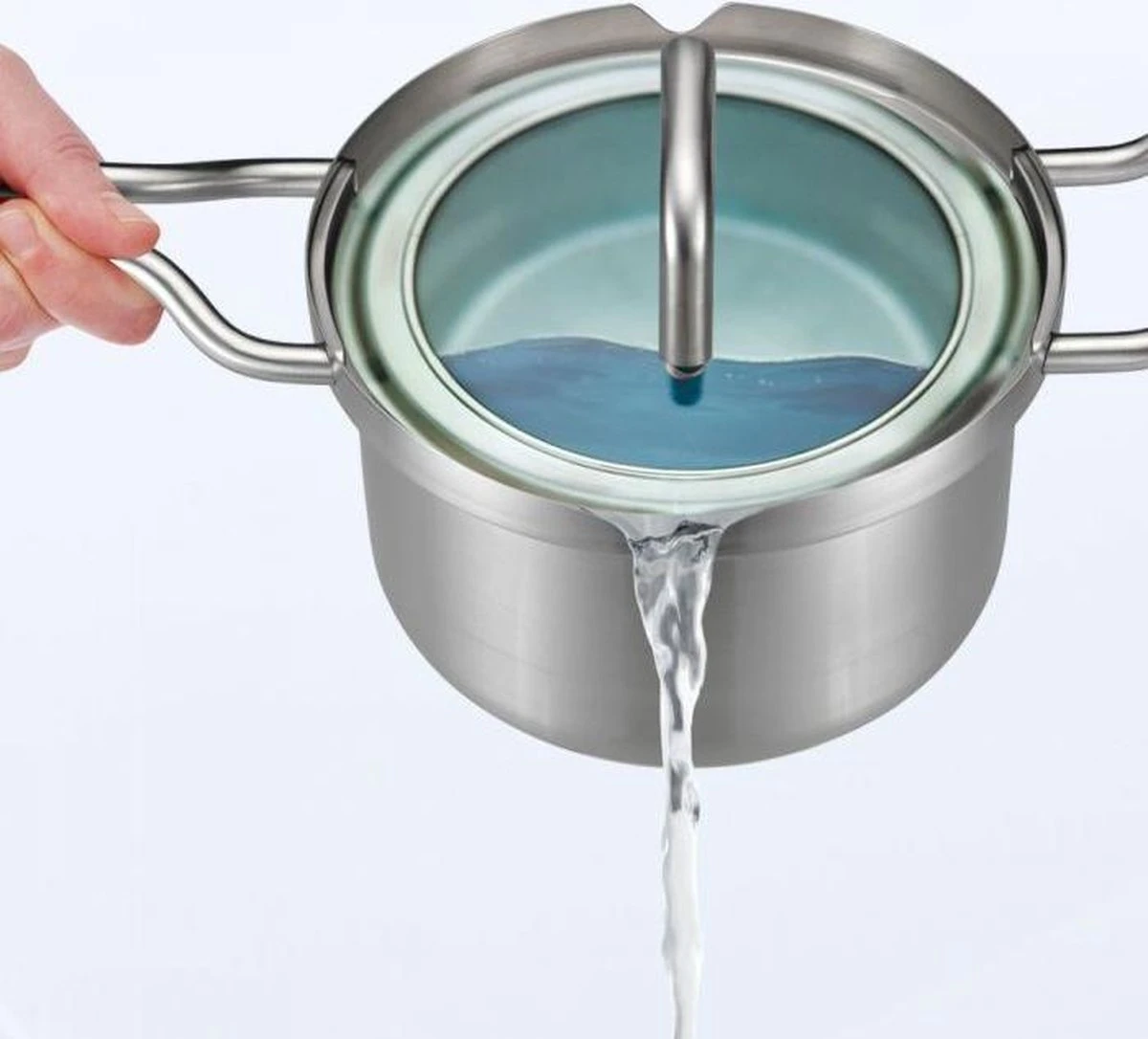 BK-Q-Linair Master Glas Kookpan 18 Cm - RVS - Glazen Deksel - Veilig Afgietsysteem - Inductie 3 BK-Q-Linair Master Glas Kookpan 18 Cm - RVS - Glazen Deksel - Veilig Afgietsysteem - Inductie