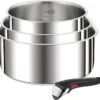 Tefal Ingenio Preference - Pannenset - Steelpannen Ø16cm + Ø18cm + Ø20cm + Handgreep -Keuken Potten Winkel 1200x1105