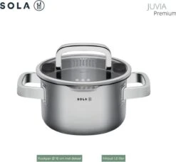 Sola Pannenset Juvia - 4 Delig - Ø 16,16,18,20 Cm - Zilver - RVS - Sandwichbodem 36 Sola Pannenset Juvia - 4 Delig - Ø 16,16,18,20 Cm - Zilver - RVS - Sandwichbodem -Keuken Potten Winkel 1200x1110 2