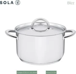 Sola Pannenset Blizz - 4 Delig - Ø Cm - Zilver - RVS - Sandwichbodem -Keuken Potten Winkel 1200x1160