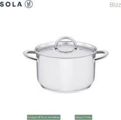 Sola Pannenset Blizz - 4 Delig - Ø Cm - Zilver - RVS - Sandwichbodem -Keuken Potten Winkel 1200x1187