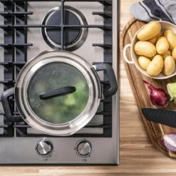 BK Flow Cool Black Glas Kookpannenset - 4-delig - Zwart - Glazen Deksel - Veilig Afgietsysteem - Inductie 11 BK Flow Cool Black Glas Kookpannenset - 4-delig - Zwart - Glazen Deksel - Veilig Afgietsysteem - Inductie -Keuken Potten Winkel 1200x1200 19