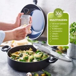 Greenpan Torino Keramische Hapjespan - 28 Cm - Met Glazen Deksel -Keuken Potten Winkel 1200x1200 238