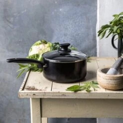 GreenPan Cambridge Steelpan 16cm - Zwart - Inductie - PFAS-vrij -Keuken Potten Winkel 1200x1200 389