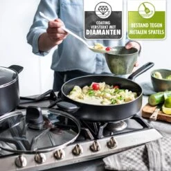 GreenPan Memphis Hapjespan 28cm - Zwart - Inductie - PFAS-vrij -Keuken Potten Winkel 1200x1200 431