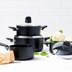GreenPan Memphis Pannenset - 4-delig - Zwart - Inductie - PFAS-vrij -Keuken Potten Winkel 1200x1200 475