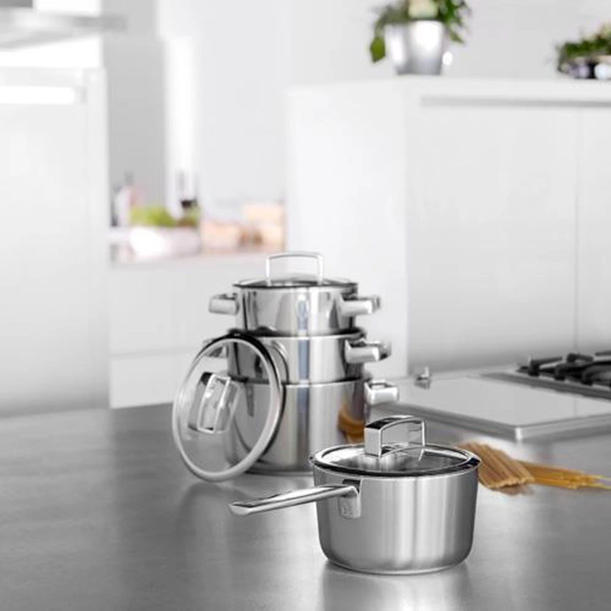 BK Conical Deluxe Kookpannenset - 5 Delig - RVS 6 BK Conical Deluxe Kookpannenset - 5 Delig - RVS - Afbeelding 4