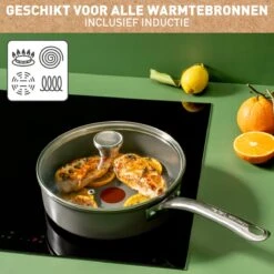Tefal Renew+ Keramische Hapjespan - Ø 24 Cm - Met Deksel -Keuken Potten Winkel 1200x1200 776