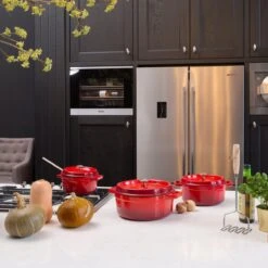 Sola Braadpan Gietijzer - Ø 20 Cm - Oranje/Rood - Gietijzer - Extra Zware Bodem -Keuken Potten Winkel 1200x1200 807