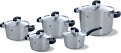BK Conical Cool Pannenset - 5-delig - RVS - Geschikt Voor Alle Warmtebronnen -Keuken Potten Winkel 1200x525