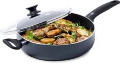 GreenPan Cambridge Hapjespan Met Deksel 28cm - Zwart - Inductie - PFAS-vrij -Keuken Potten Winkel 1200x641 1