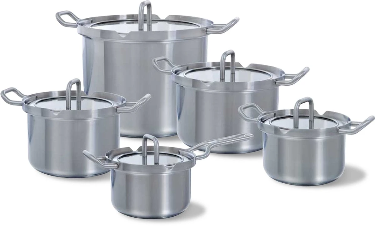 BK Q-linair Master Glas Pannenset - 5-delig - Glazen Deksel - Veilig Afgietsysteem - Inductie 3 BK Q-linair Master Glas Pannenset - 5-delig - Glazen Deksel - Veilig Afgietsysteem - Inductie