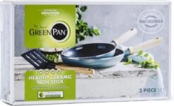 GreenPan Mayflower Koekenpannenset Ø 20cm + Ø 24cm + 1 Accessoire - Lichtblauw - Inductie - PFAS-vrij -Keuken Potten Winkel 1200x730