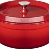 Sola Braadpan Gietijzer - Ø 28 Cm - Oranje/Rood - Gietijzer - Extra Zware Bodem -Keuken Potten Winkel 1200x735 2