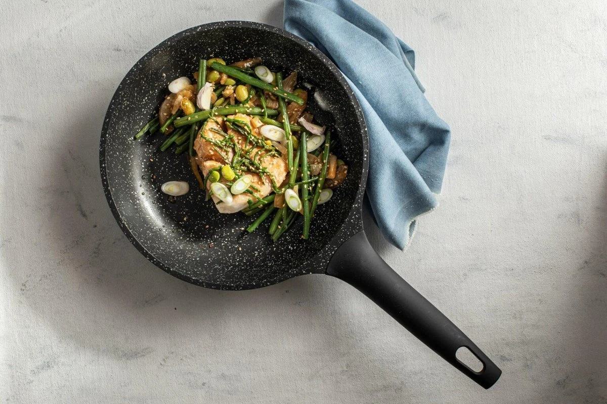 Sola - Fair Cooking Zwart/wit Greblon Anti Aanbaklaag 5 Sola - Fair Cooking Zwart/wit Greblon Anti Aanbaklaag - Afbeelding 4