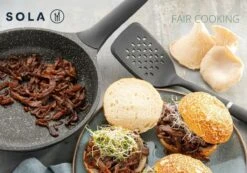 Sola Koekenpan Fair Cooking - Ø 28 Cm - Zwart/wit - Aluminium - Antiaanbaklaag 16 Sola Koekenpan Fair Cooking - Ø 28 Cm - Zwart/wit - Aluminium - Antiaanbaklaag -Keuken Potten Winkel 1200x842 2