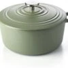 BK Bourgogne Braadpan Ø 24 Cm - Groen - Gietijzer - Inductie -Keuken Potten Winkel 1200x895