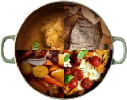 BK Bourgogne Braadpan Ø 24 Cm - Groen - Gietijzer - Inductie -Keuken Potten Winkel 1200x945