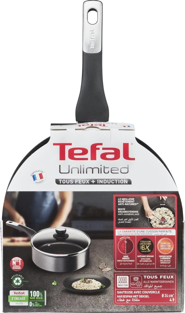Tefal Unlimited Hapjespan - Ø 24 Cm + Deksel 5 Tefal Unlimited Hapjespan - Ø 24 Cm + Deksel - Afbeelding 3