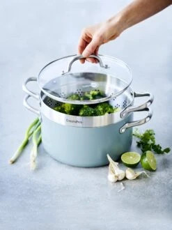 GreenPan Mayflower Pannenset - 5-delig + 5 Accessoires - Lichtblauw - Inductie - PFAS-vrij -Keuken Potten Winkel 899x1200